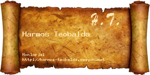 Harmos Teobalda névjegykártya